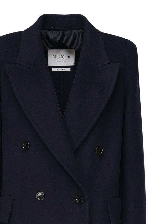Max Mara Coats Blue Virgin Wool