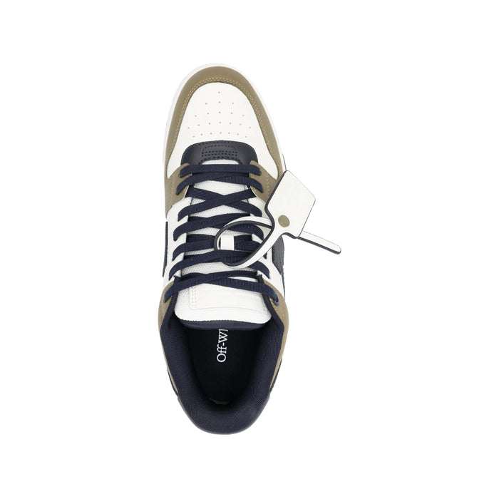Sneaker Off-White Green/white Calf Leather: 100