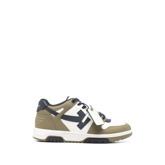 Sneaker Off-White Green/white Calf Leather: 100