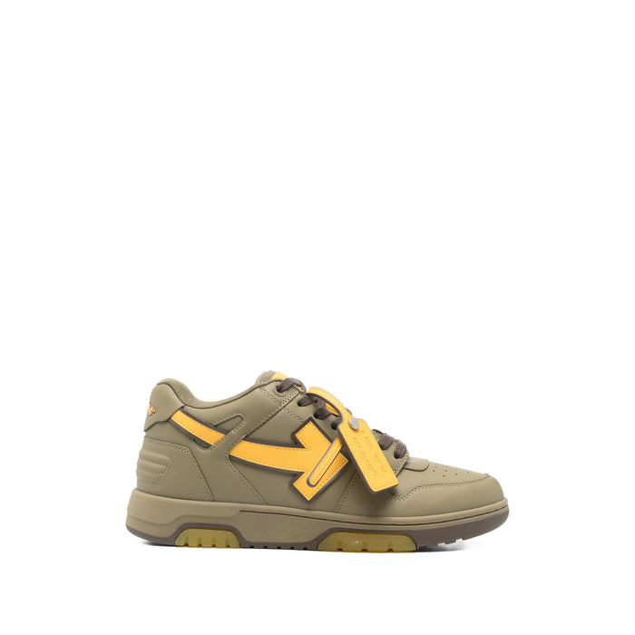 Sneaker Off-White Green/yellow Calf Leather: 100