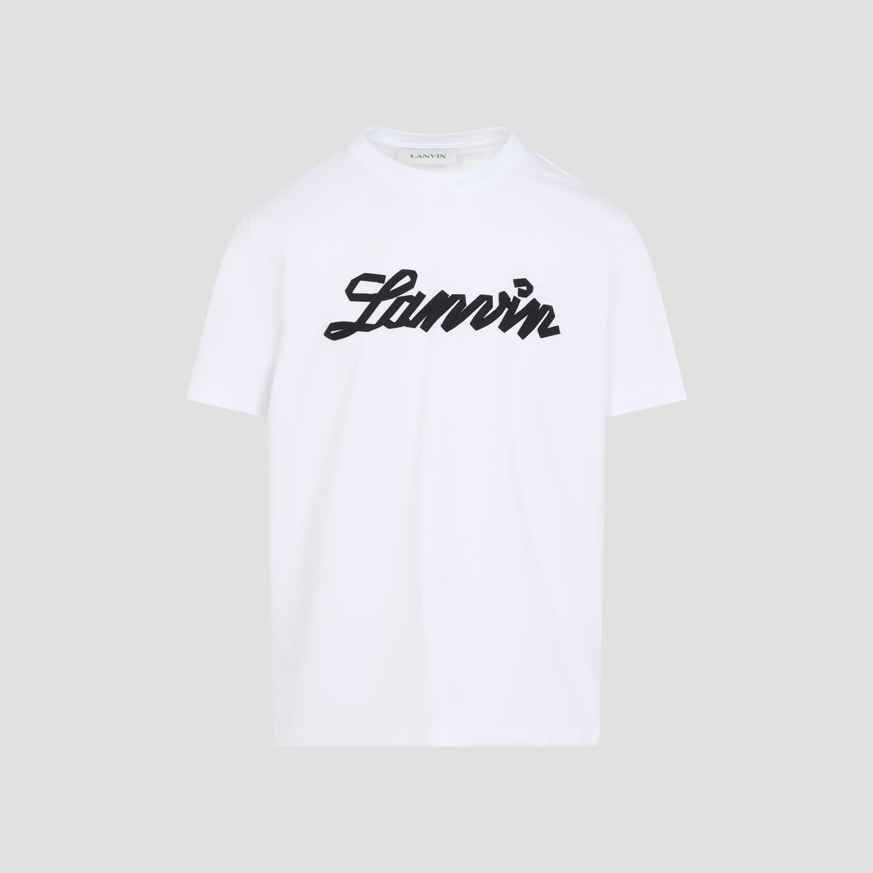 Embroidered Logo T-shirt White Cotton Tshirt