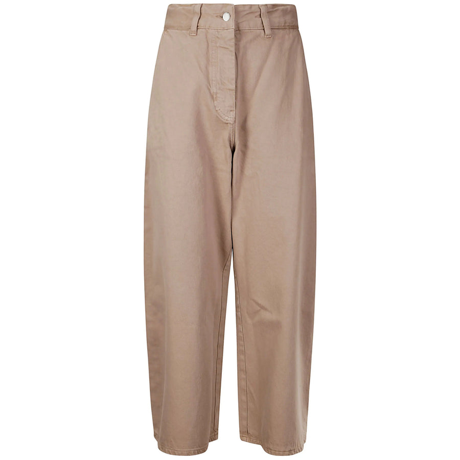 Sand Beige Jeans With Concealed Fly Cotton: 100. Straight Trousers