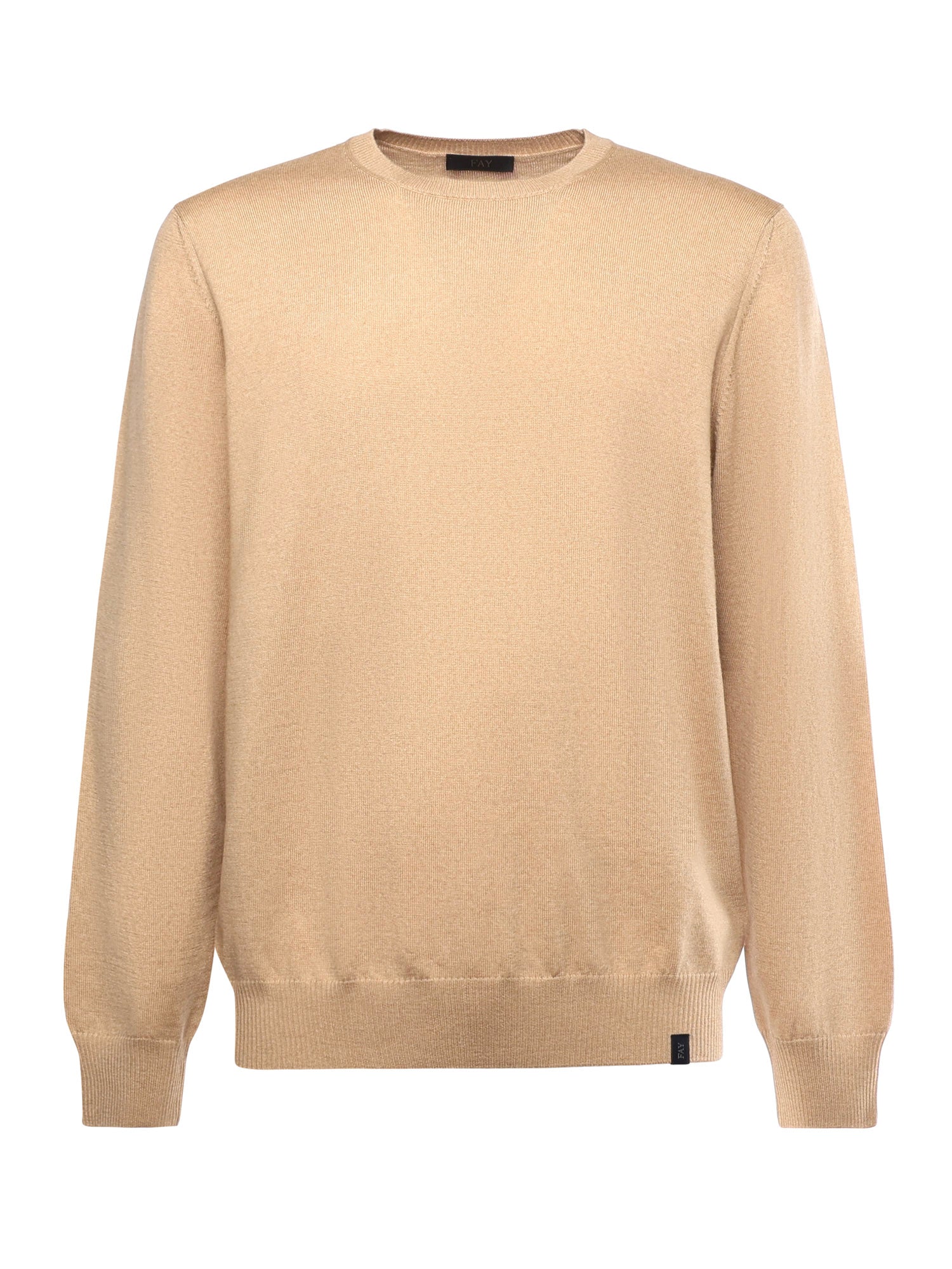 Fay Sweaters Beige Virgin Wool