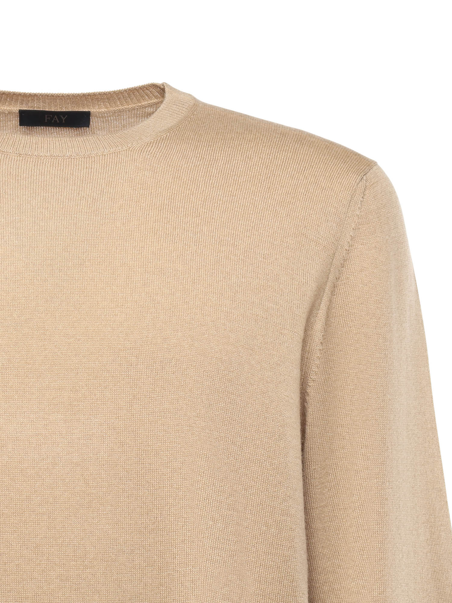 Fay Sweaters Beige Virgin Wool