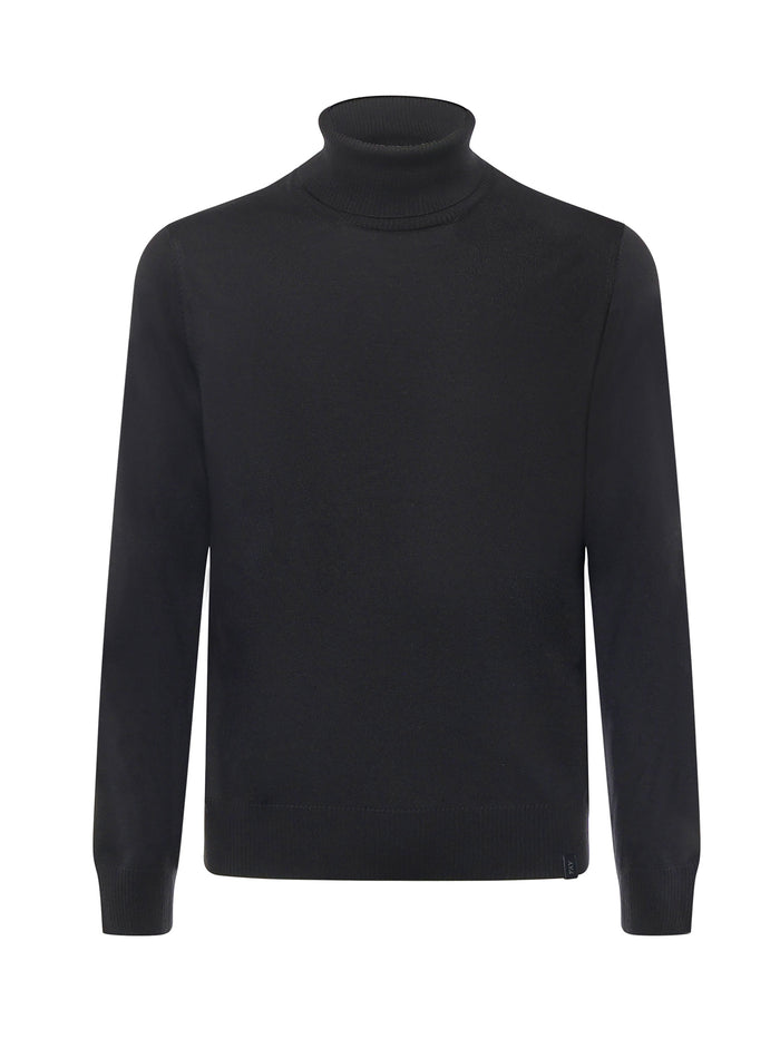 Fay Sweaters Black Virgin Wool