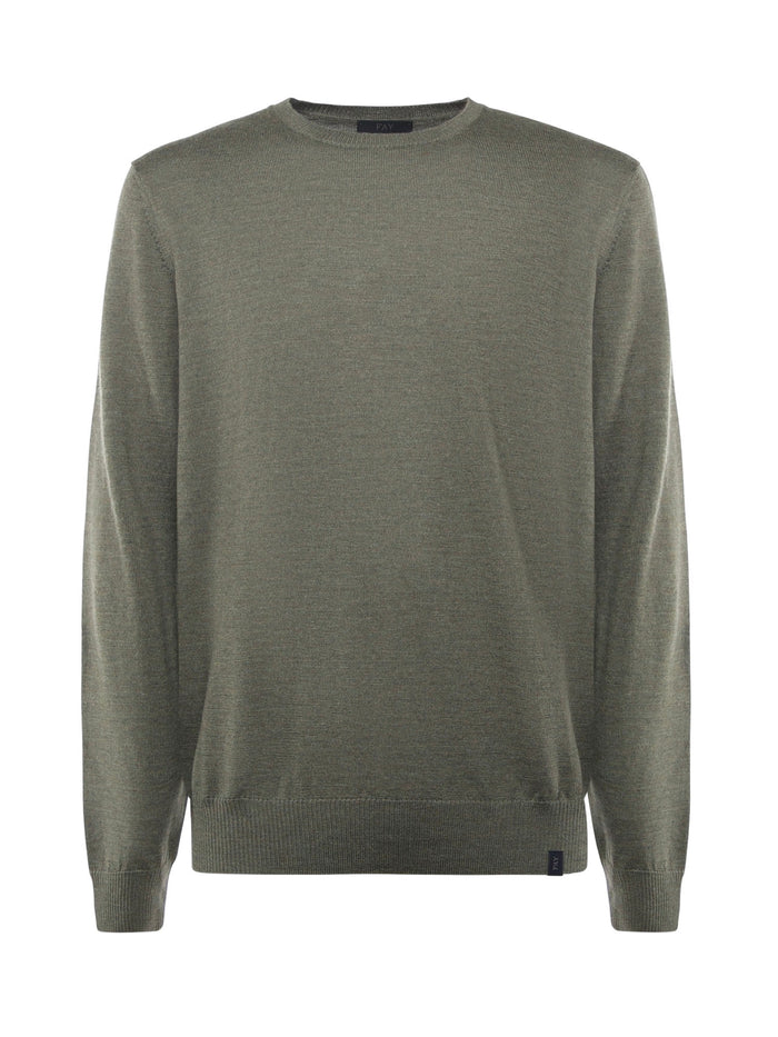 Fay Sweaters Green Virgin Wool