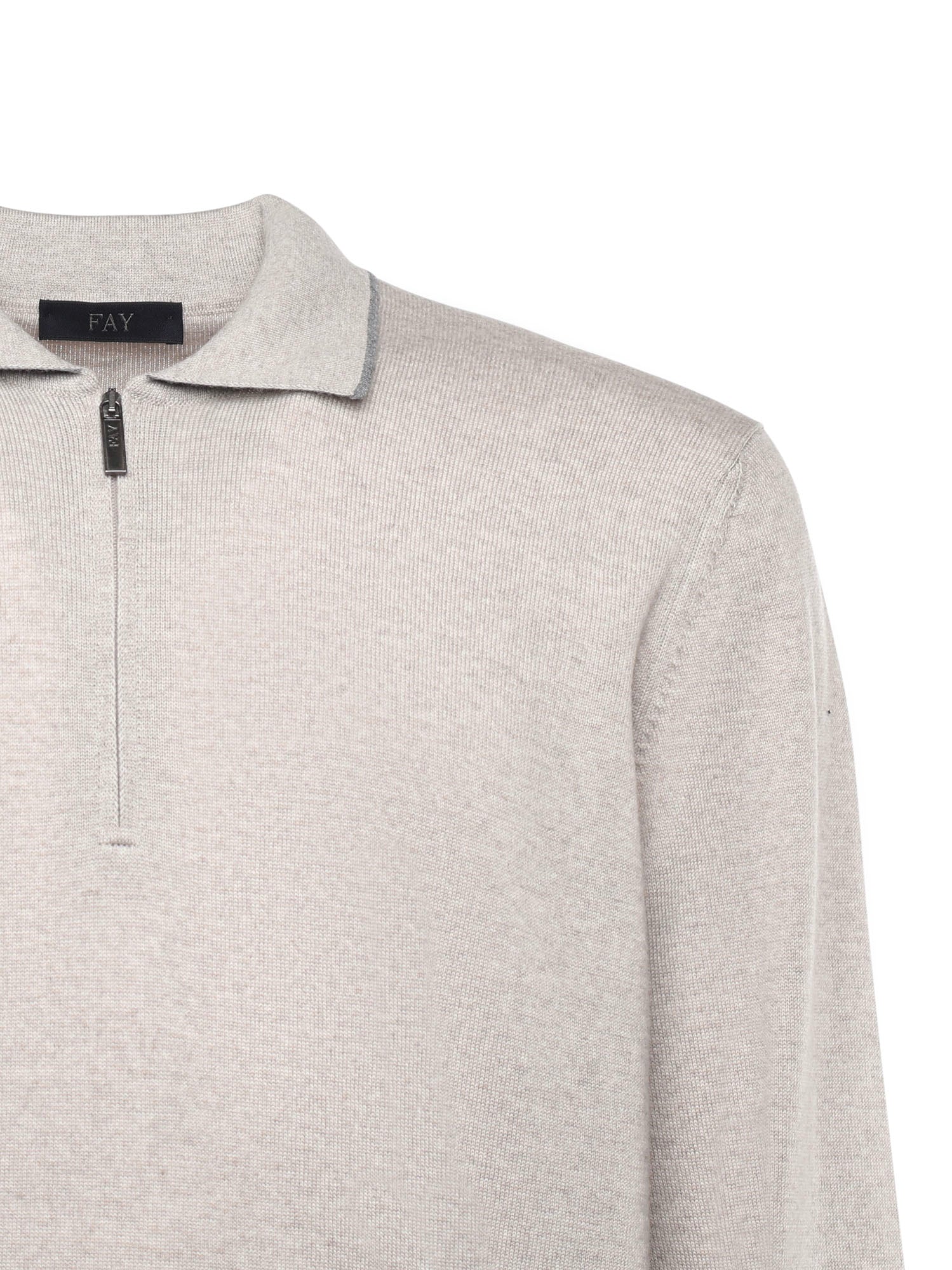 Fay T-shirts and Polos Grey Virgin Wool