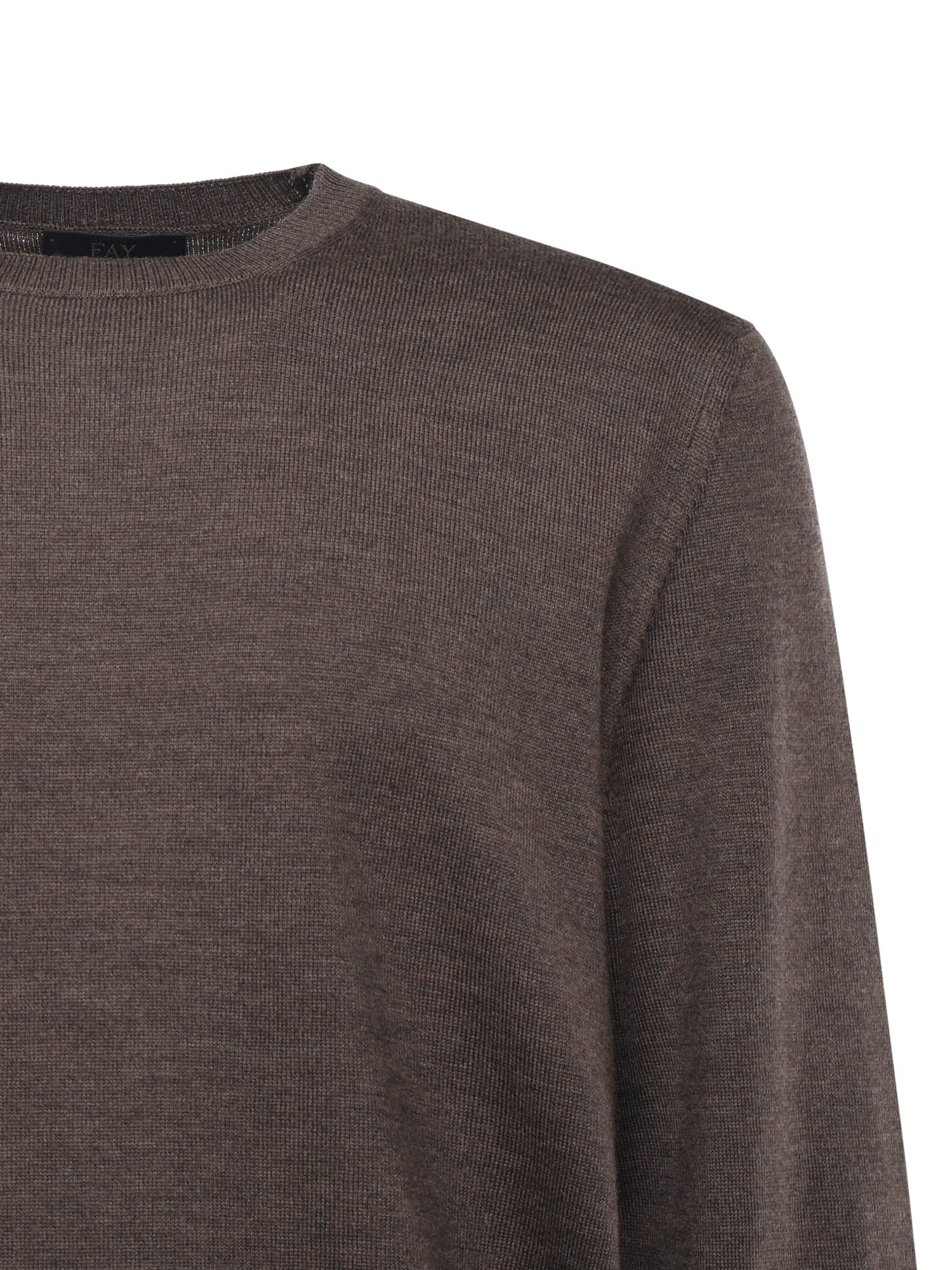 Fay Sweaters Brown Virgin Wool