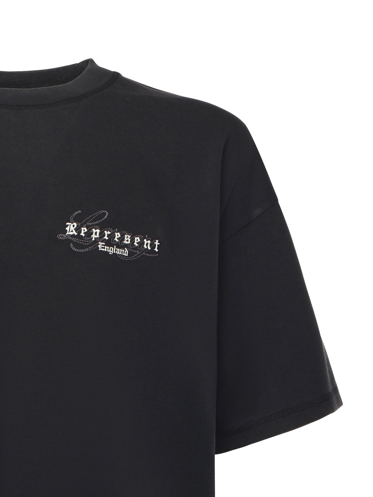 Represent T-shirts and Polos Black Cotton