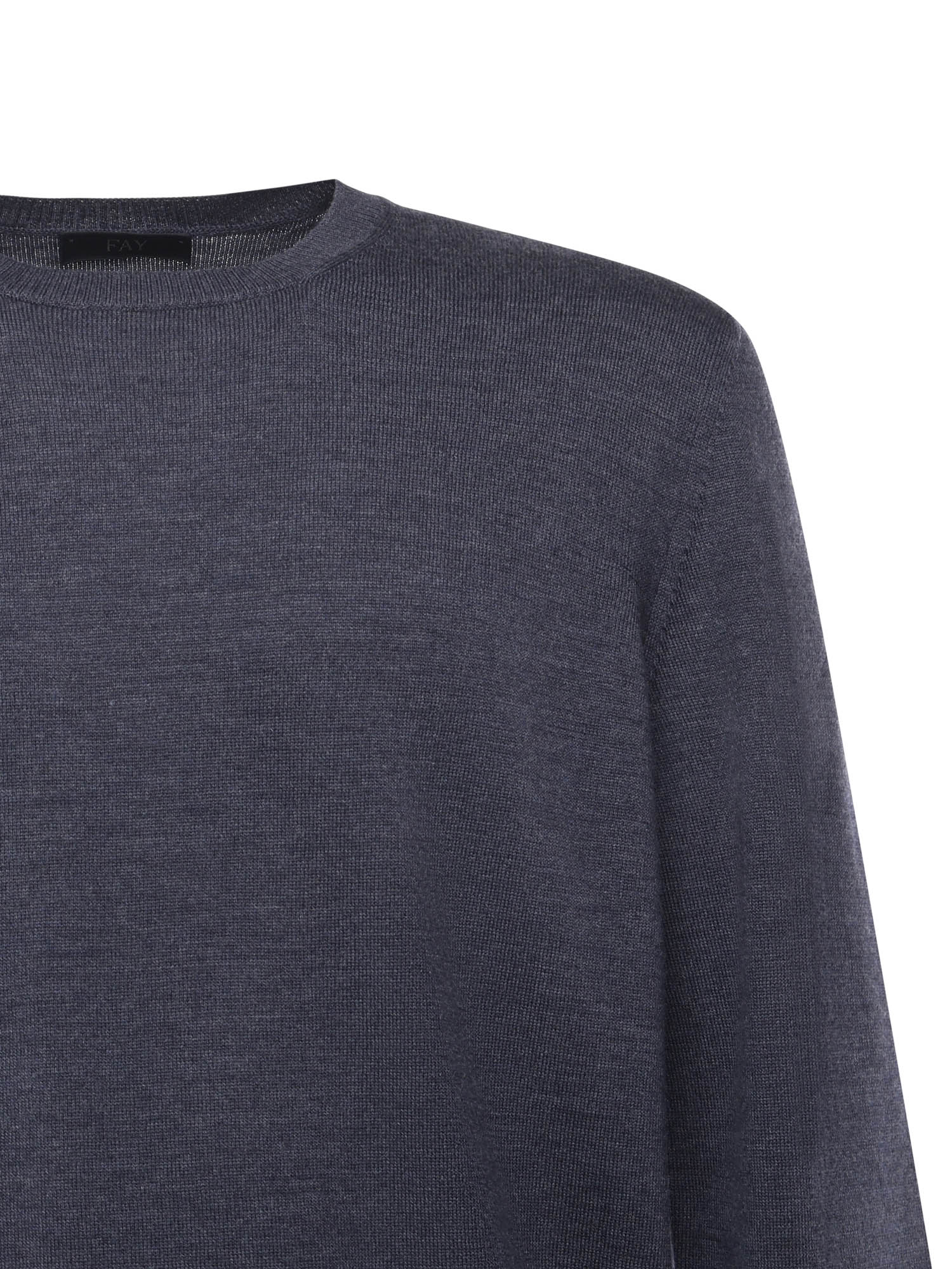 Fay Sweaters Air Force Blue Virgin Wool
