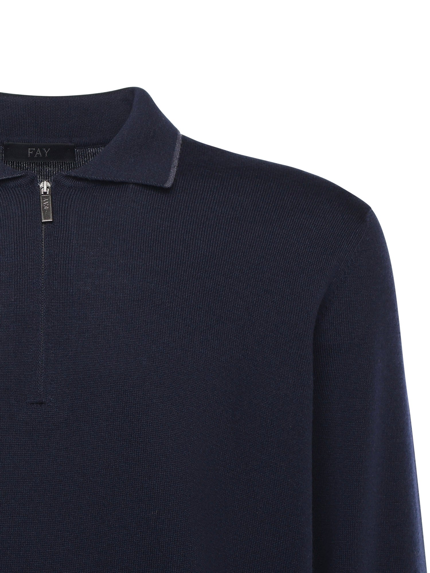 Fay T-shirts and Polos Blue Virgin Wool