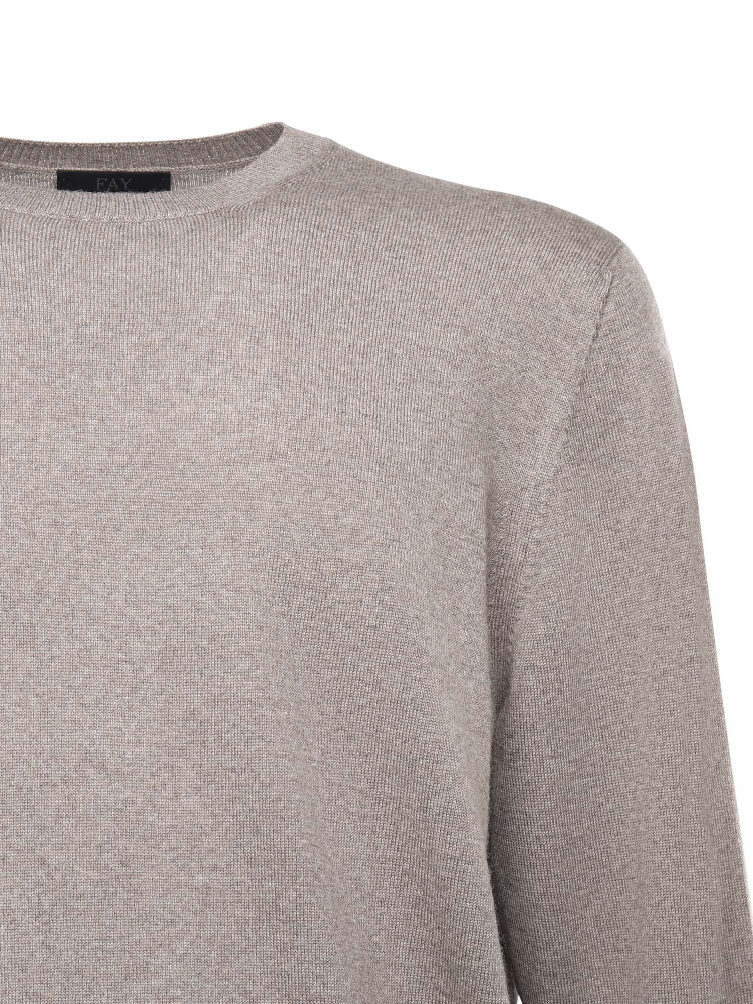 Fay Sweaters Beige Virgin Wool