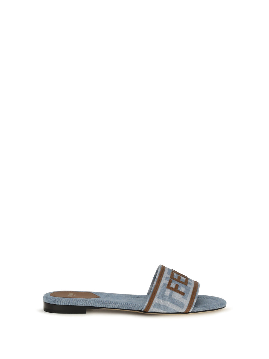 Fendi Upper: 100% Polyamide; Sole: 100% Rubber sandal in blue