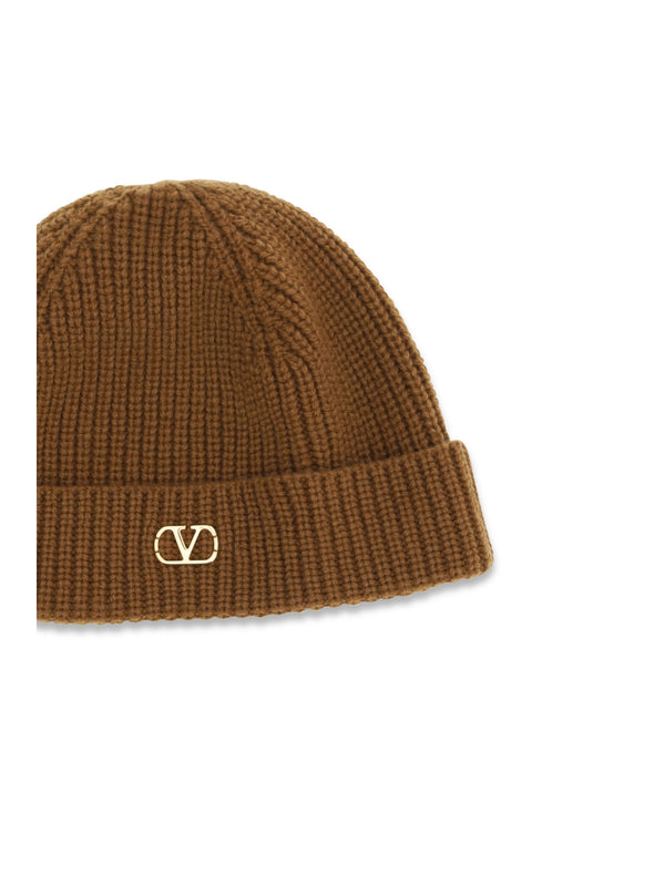 Beanie Vlogo Cashmere Camel Hat