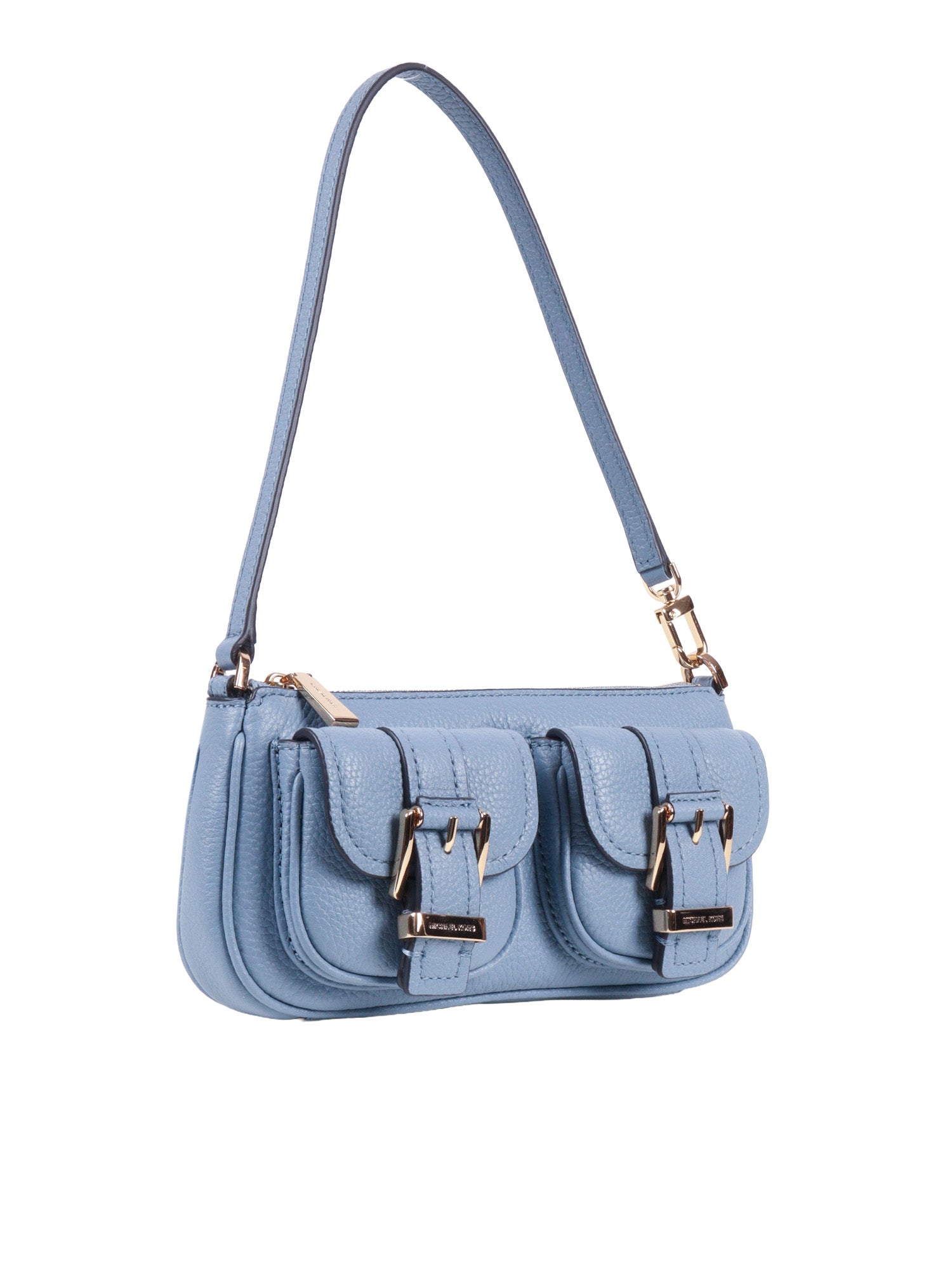 SM CONV POUCHETTE Light Blue Cow Leather Handbag