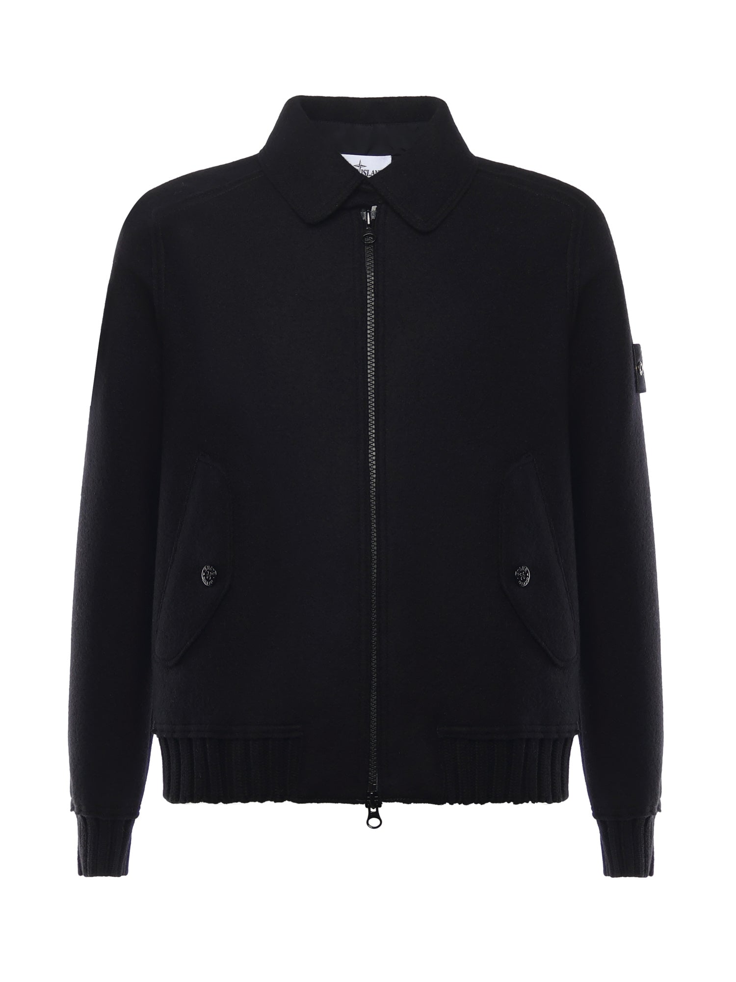 Stone Island Jackets Black Virgin Wool
