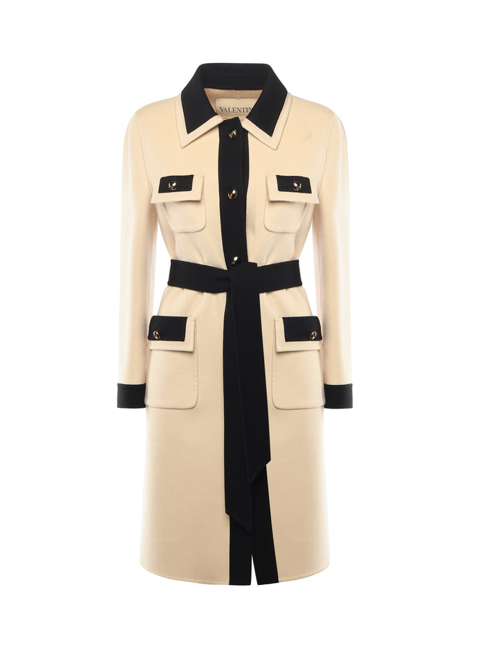 Valentino Garavani Coats Betulla/black Wool