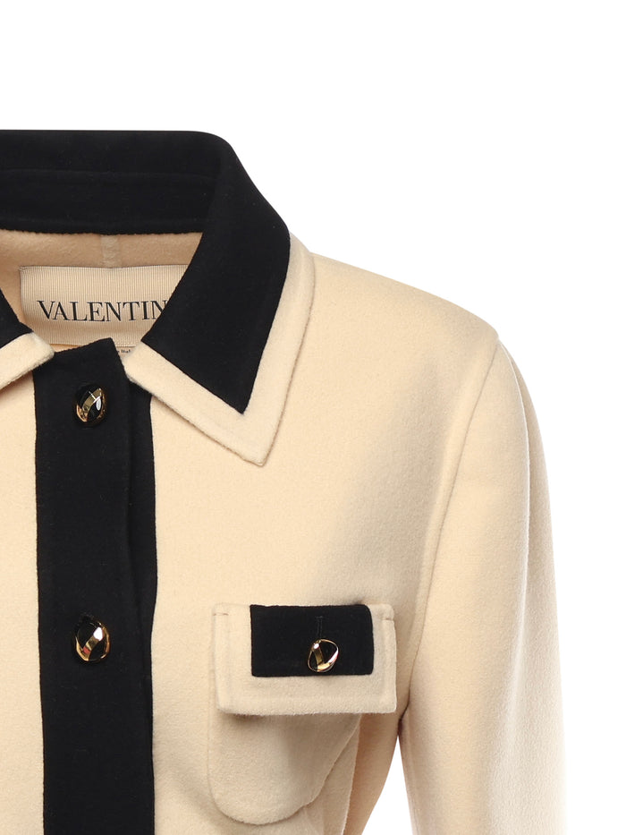 Valentino Garavani Coats Betulla/black Wool