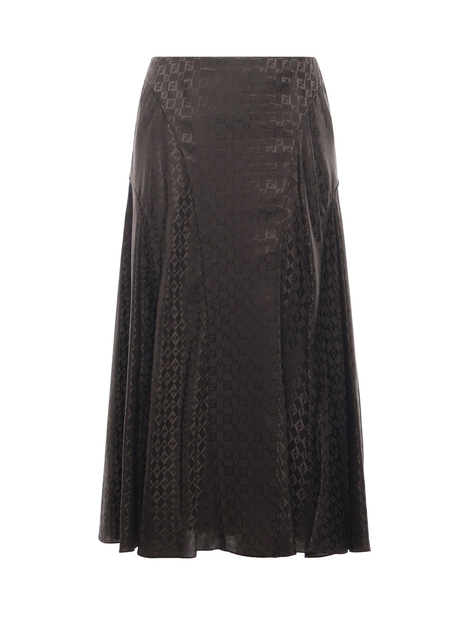 Fendi Skirts Brown Silk