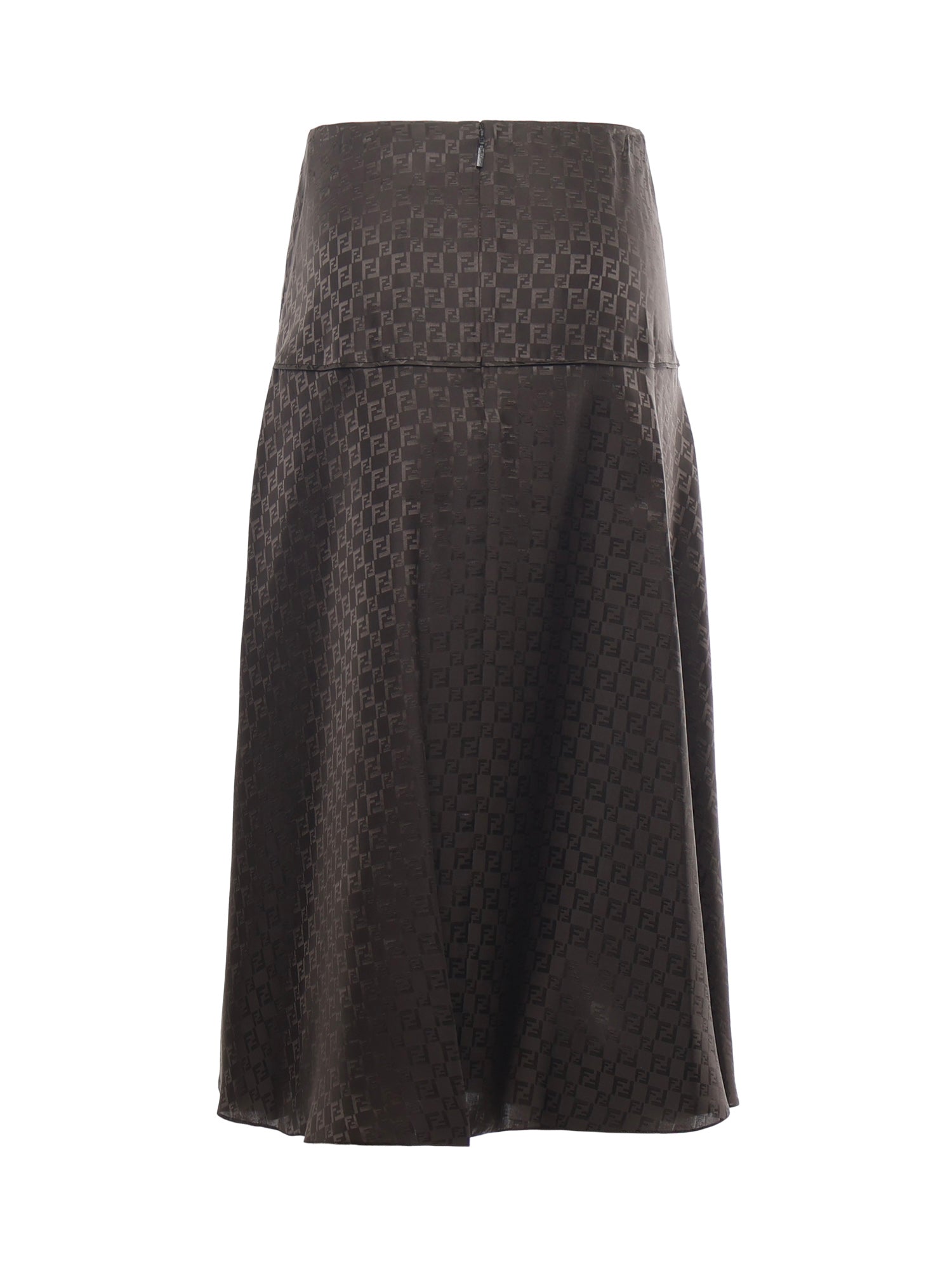 Fendi Skirts Brown Silk