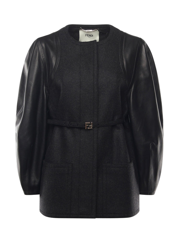 Fendi Jackets Grey Viscose
