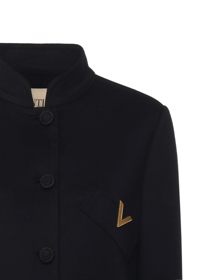 Valentino Garavani Coats Black Wool