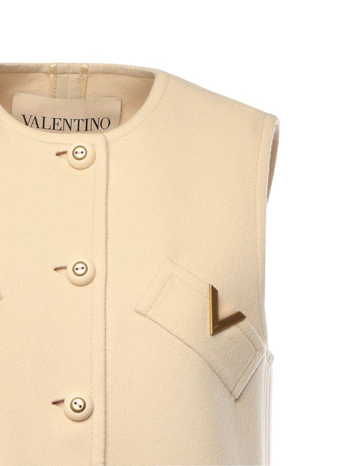 Valentino Garavani Jackets Beige Virgin Wool