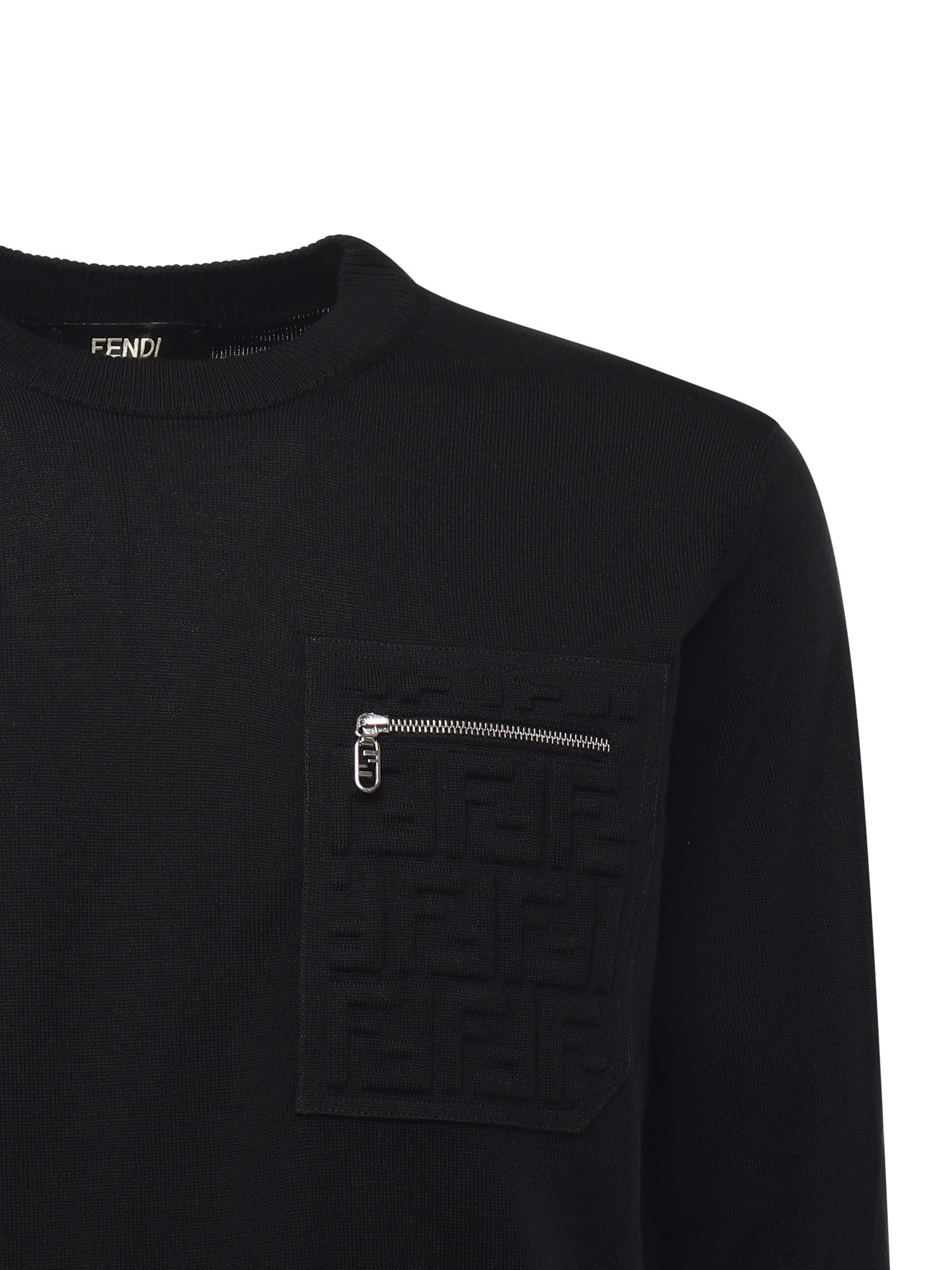 Fendi Sweaters Black Virgin Wool