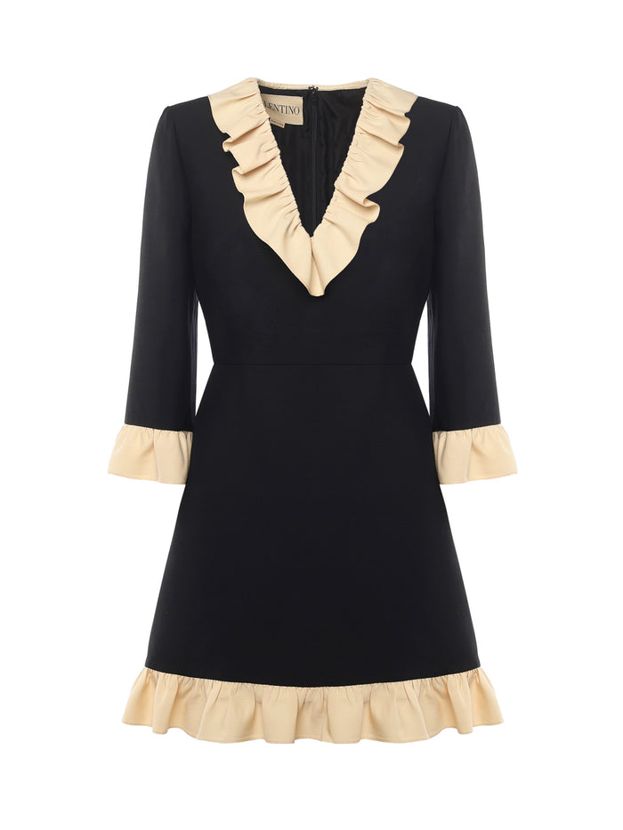 Valentino Garavani Dresses Black/betulla Virgin Wool