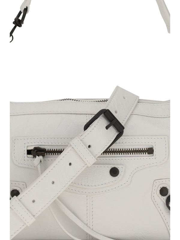 Handbag Le City Moto Mini Optic White Lambskin Handbags