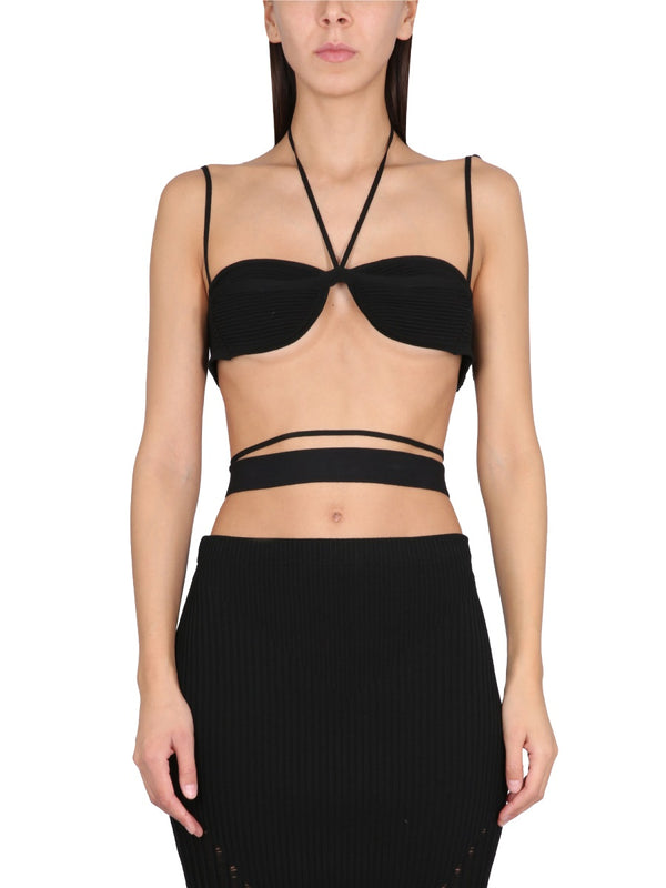 Top Mini Black Viscose Tops