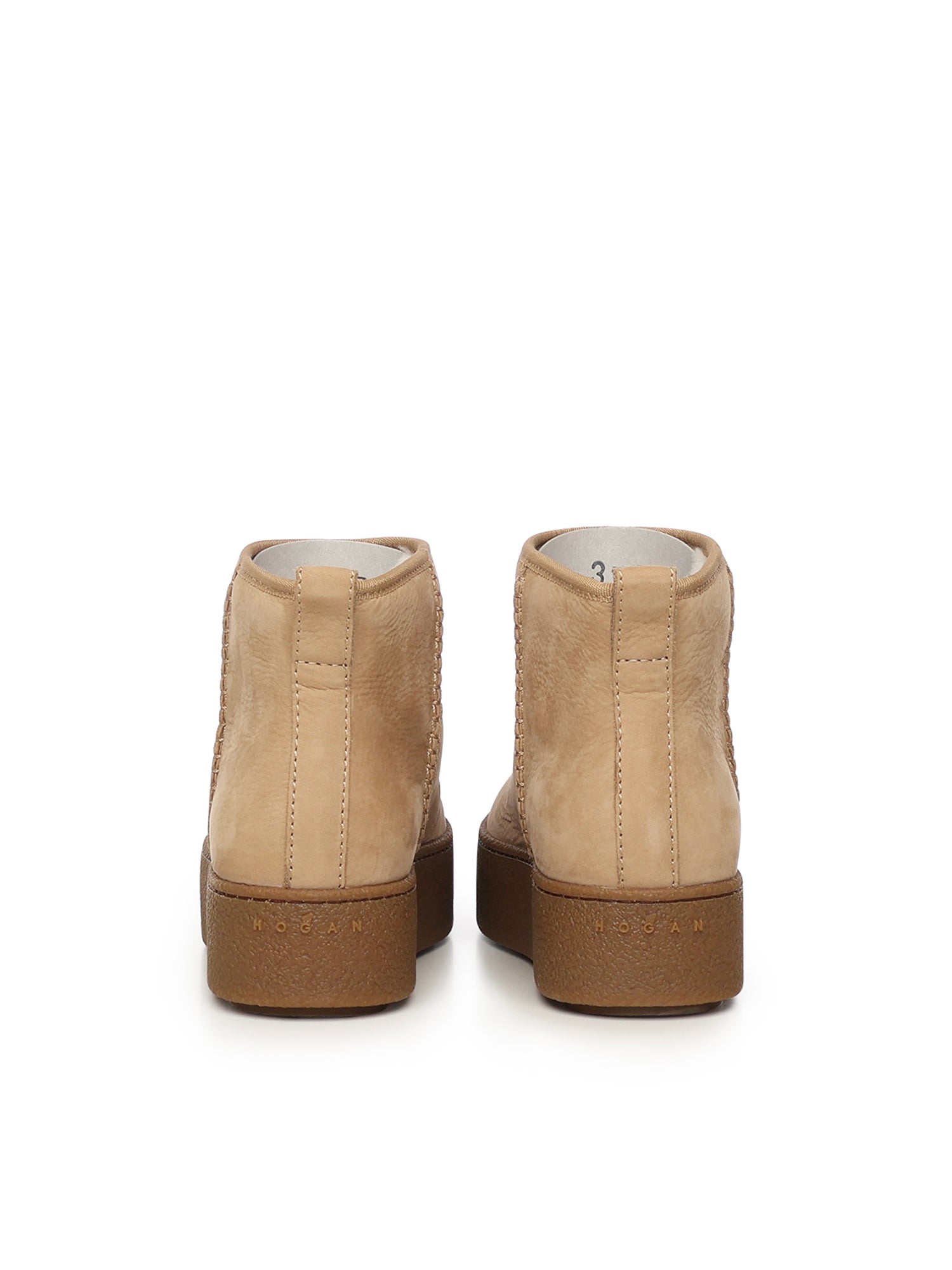 Hogan Boots Beige Calfskin