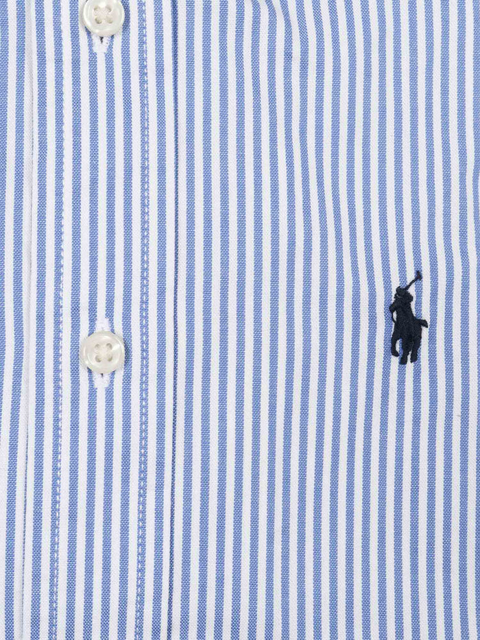 Slim Fit-Tops-Shirt Blue Cotton