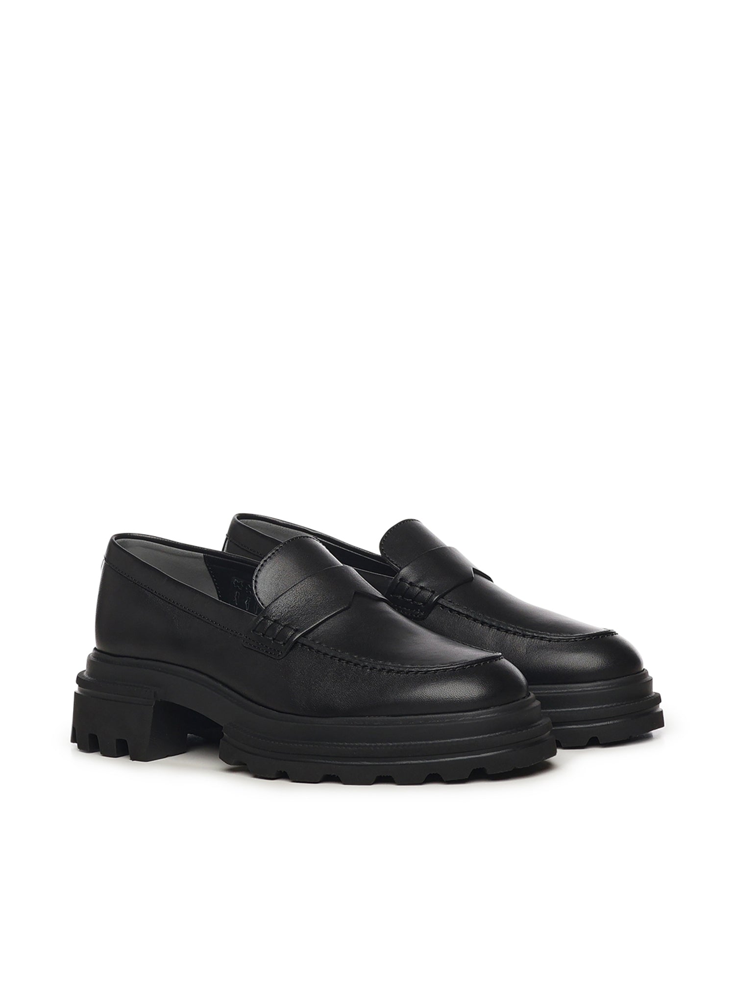 Hogan Flat shoes Black Calfskin