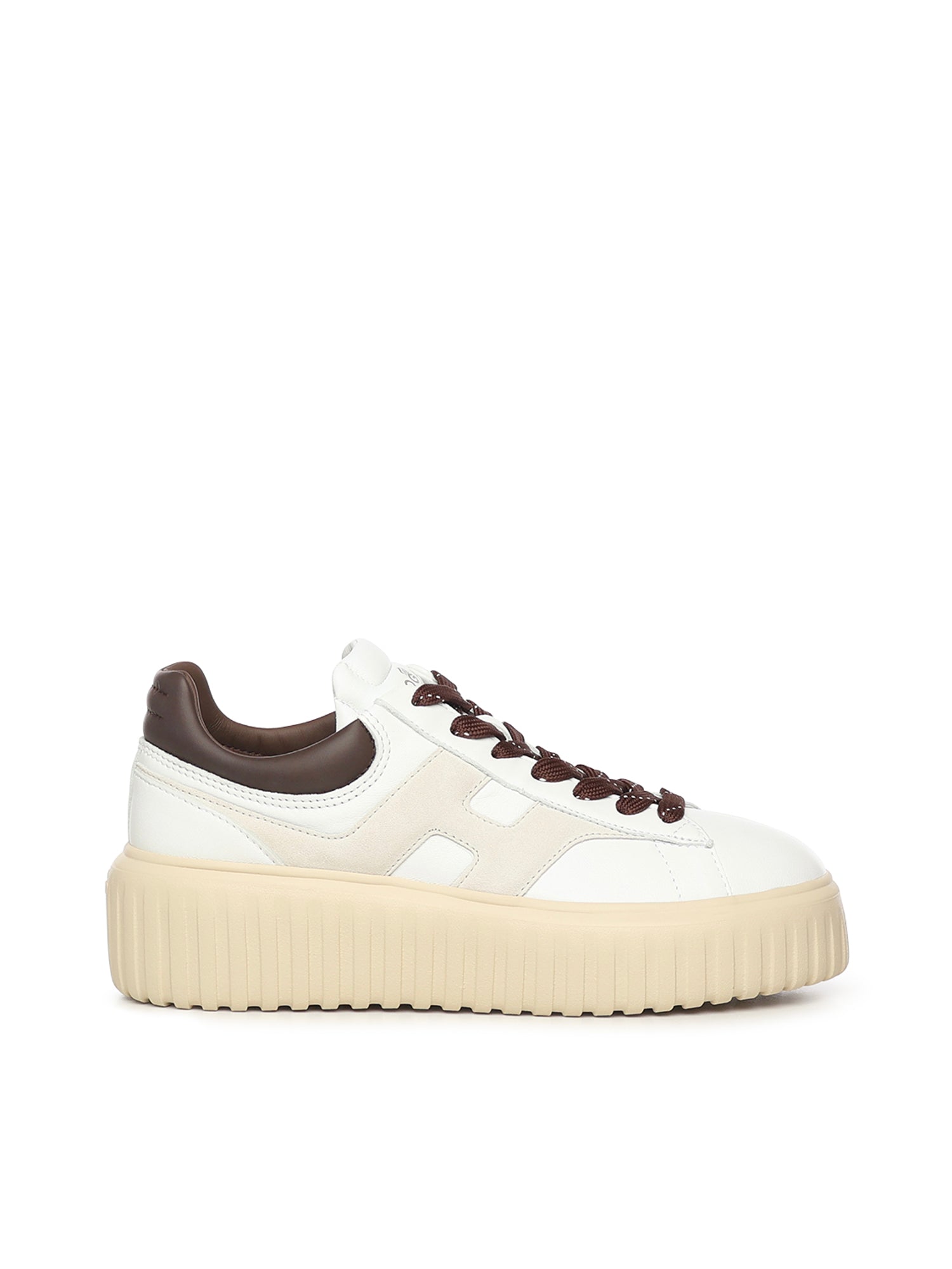 Hogan Sneakers White, Gray, Brown Nappa