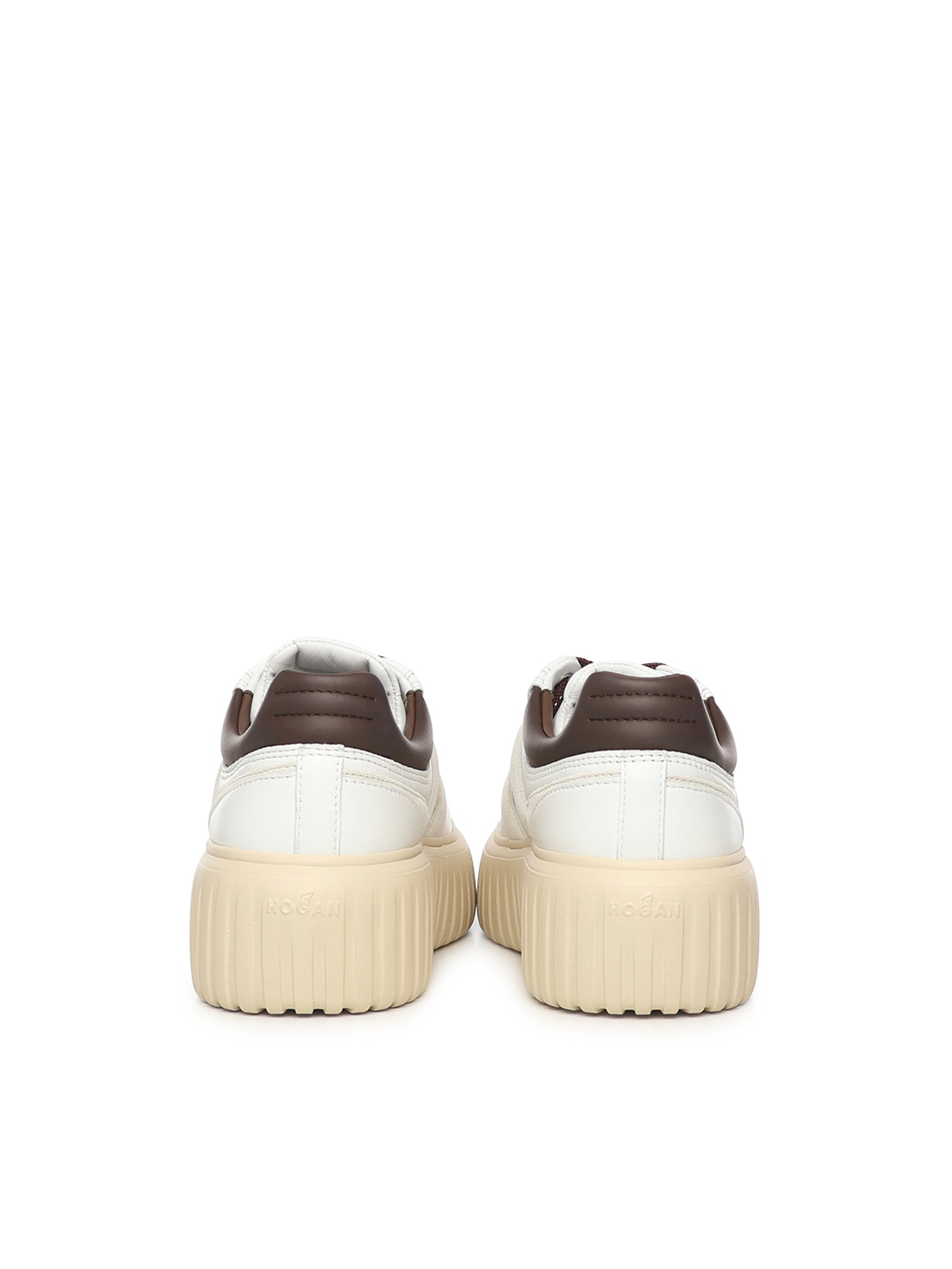 Hogan Sneakers White, Gray, Brown Nappa