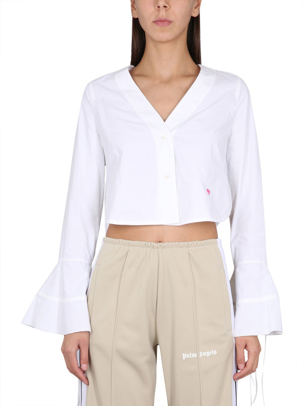 Top Baseball Shirt White Cotton