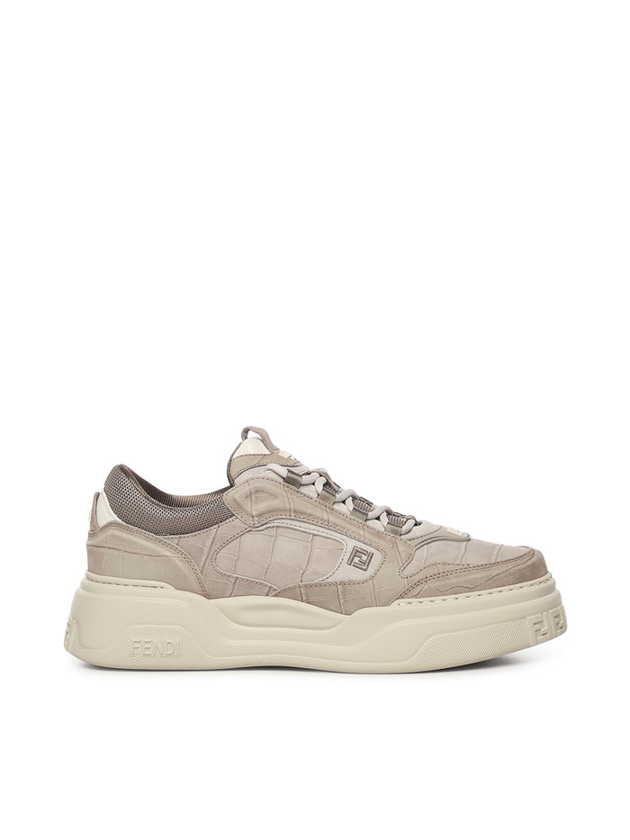 Fendi Sneakers Grey Calfskin