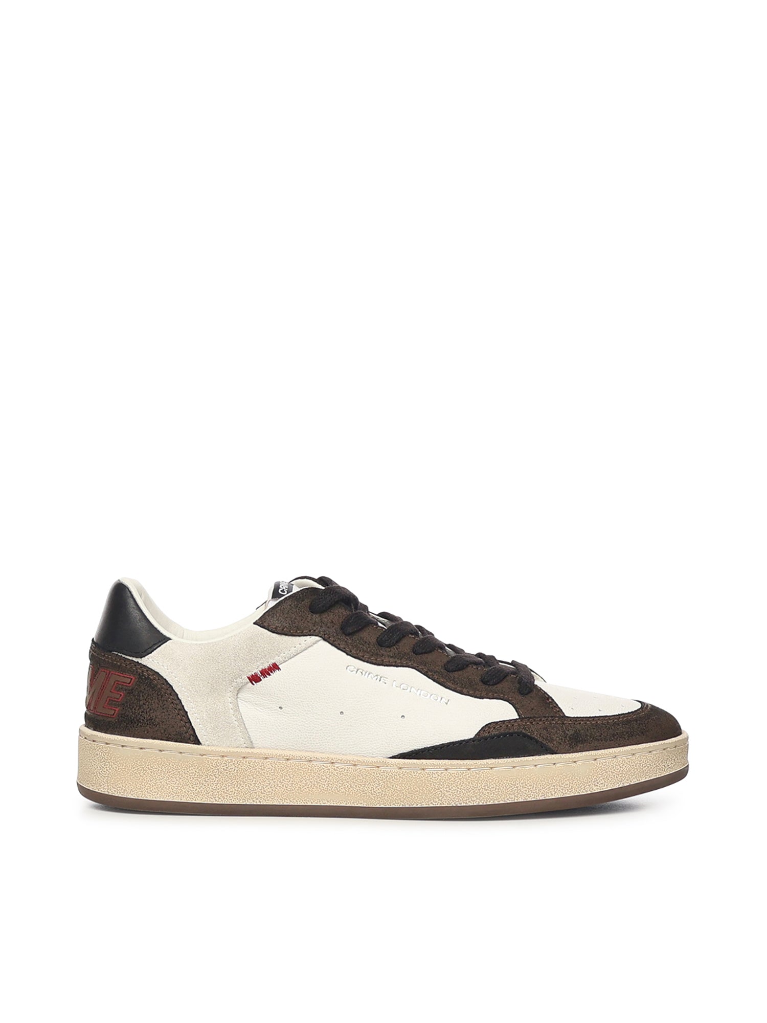 Crime London Sneakers White Leather Textile