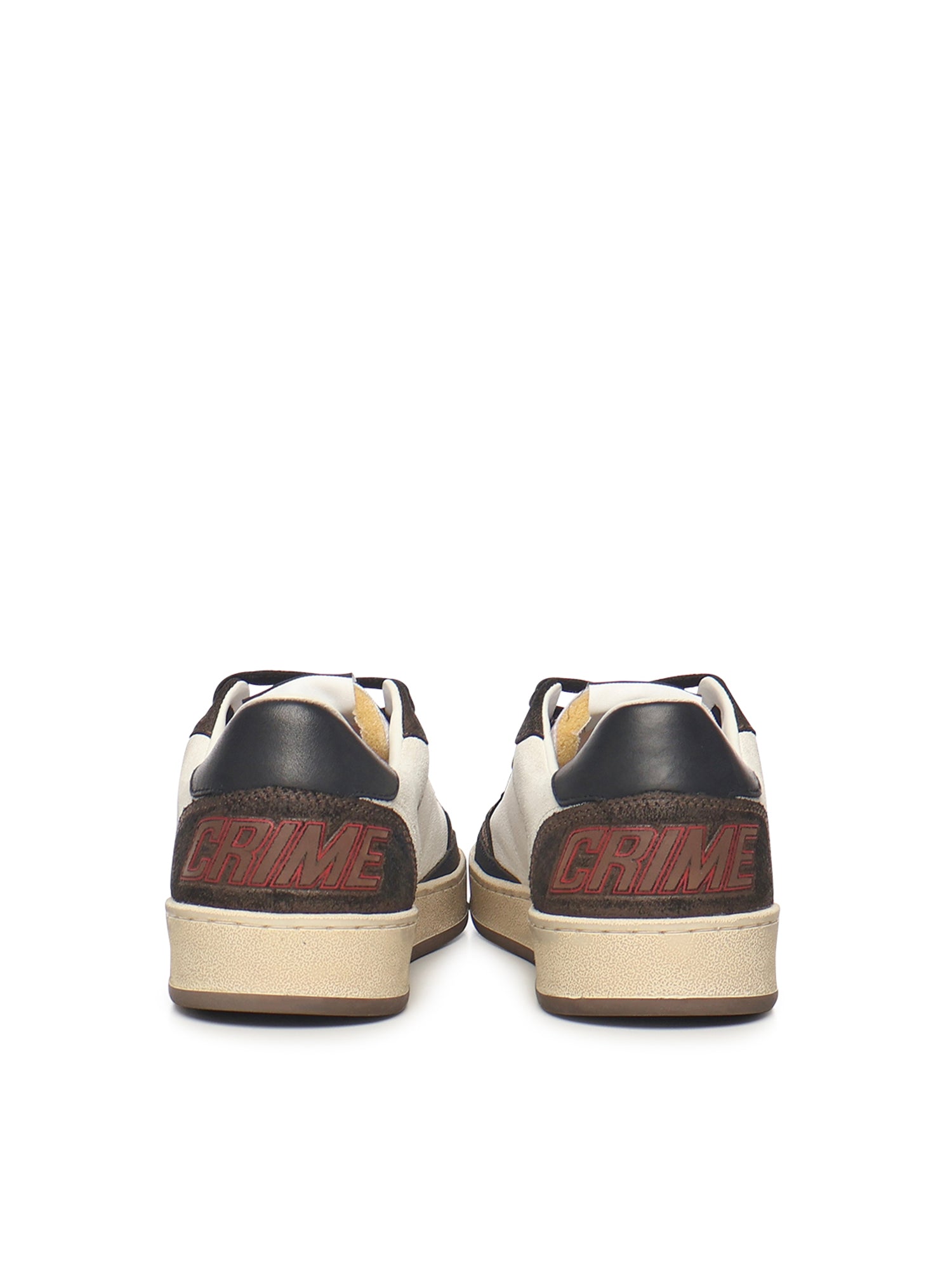 Crime London Sneakers White Leather Textile