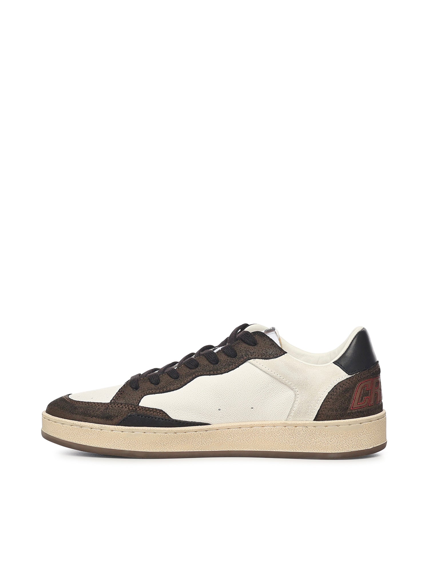 Crime London Sneakers White Leather Textile