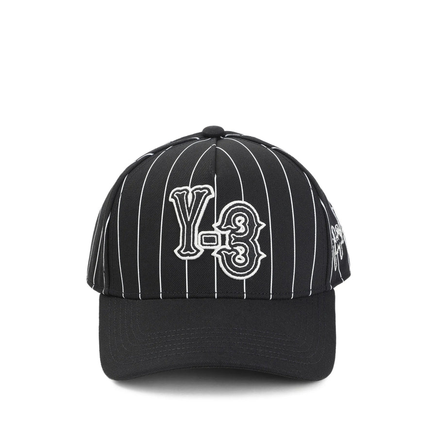 Cap With Adjustable Strap Black/white Recycled Polyester Hat