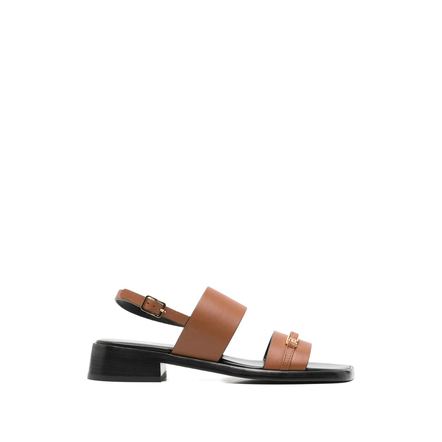 Slingback Leather Shoes Caramel Brown Neutrals Boot