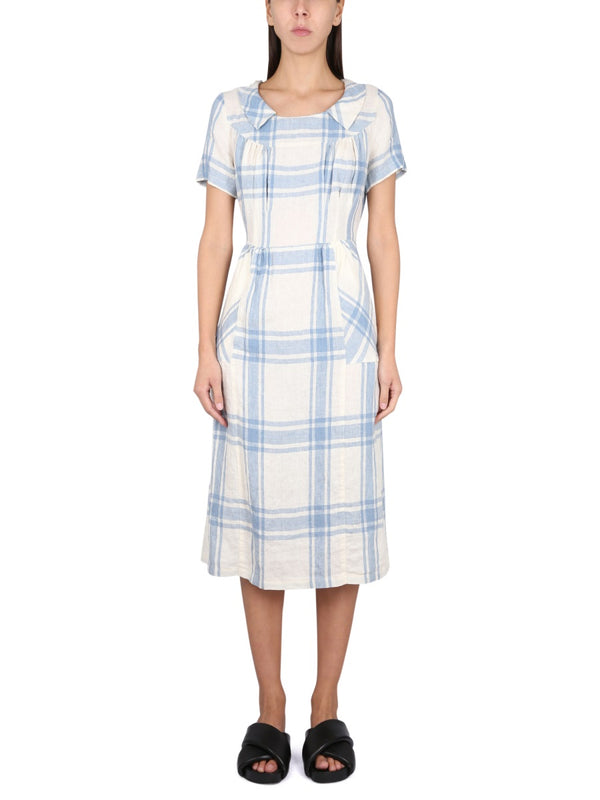 Midi Dress With Adjustable Drawstring Azure