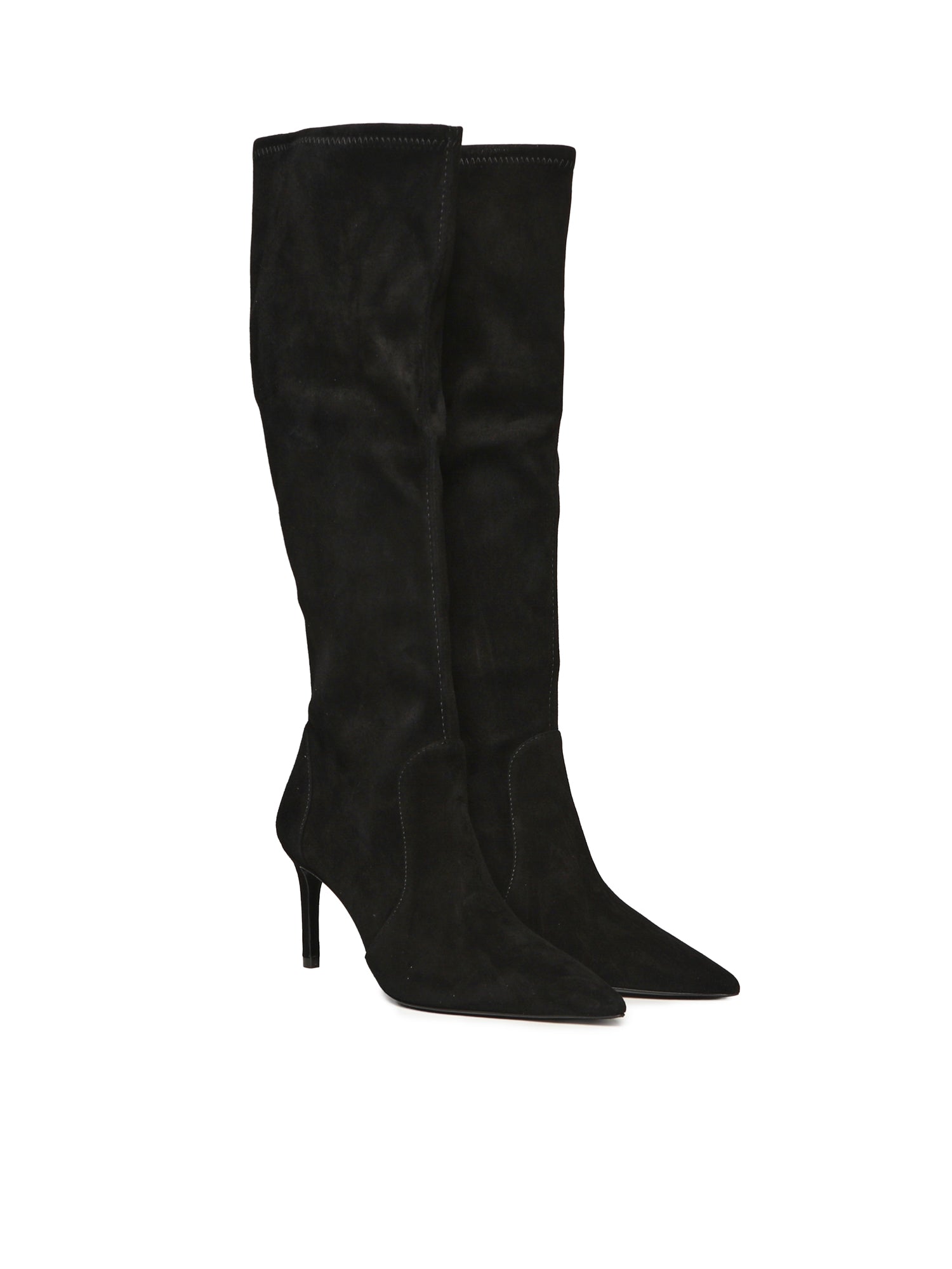 Stuart Weitzman Boots Black Goatskin