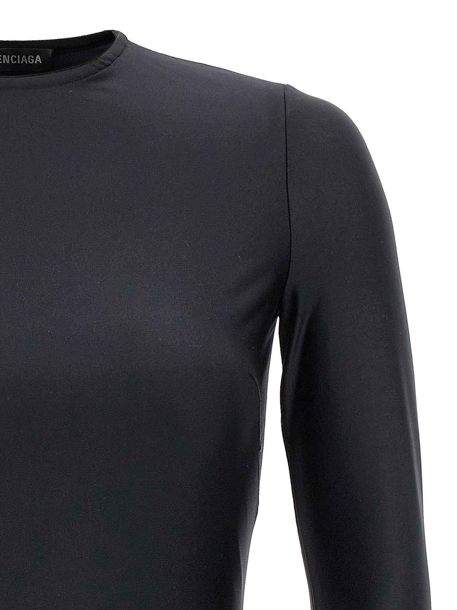 Cut-out one shoulder dress Black Polyamide Elastane Skirt
