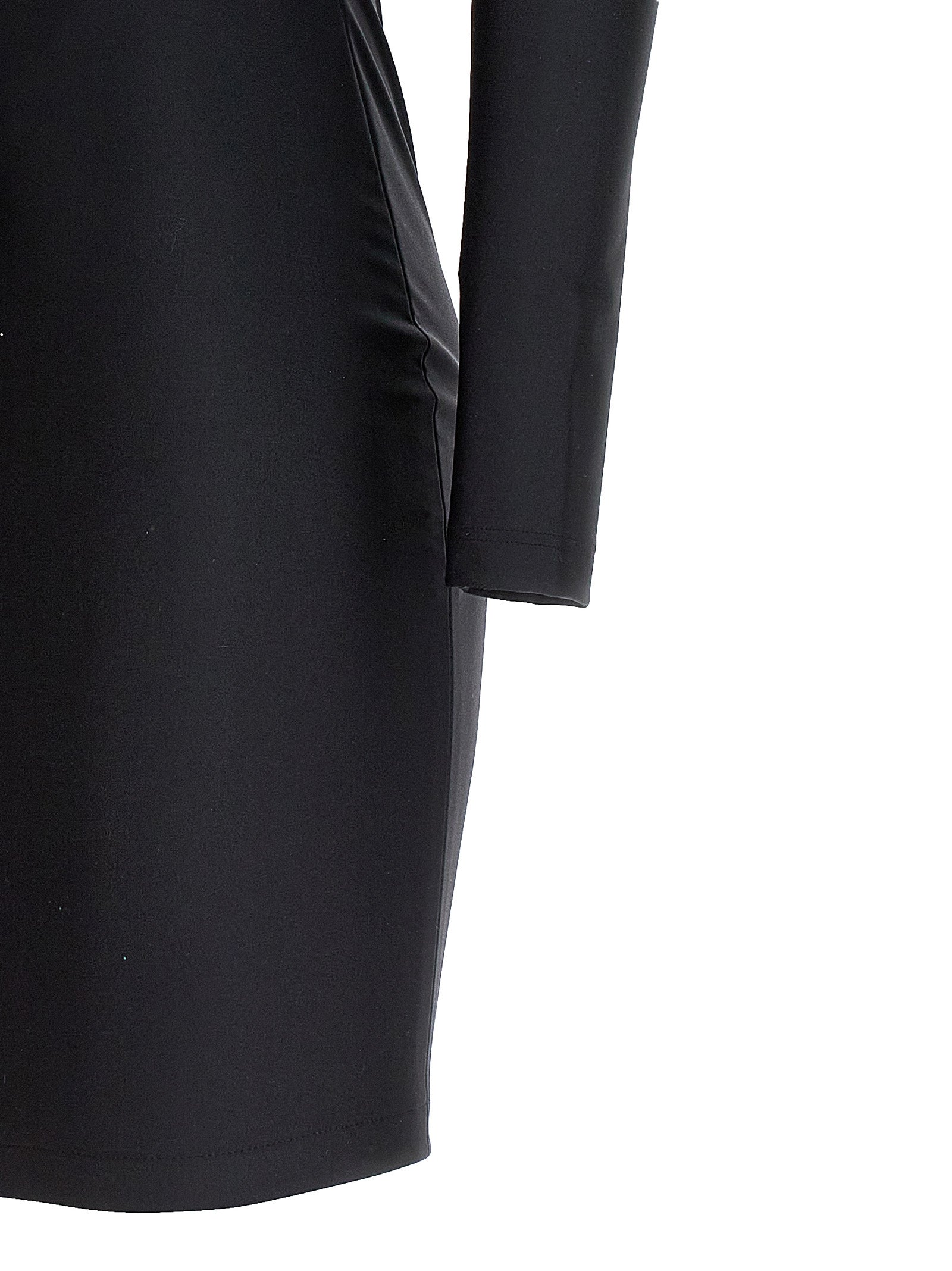 Cut-out one shoulder dress Black Polyamide Elastane Skirt