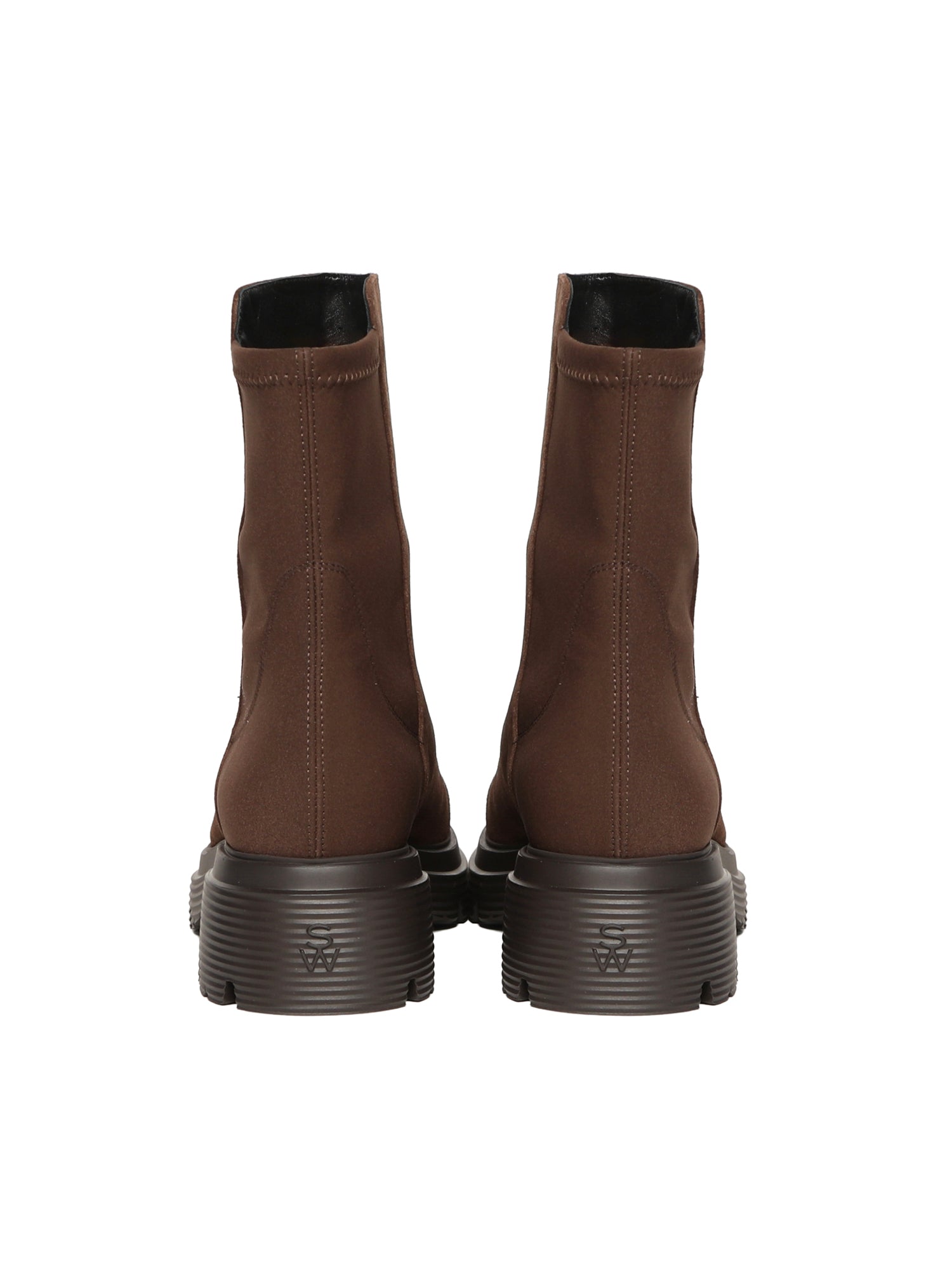 Stuart Weitzman Boots Walnut Suede/gabardine Stretch