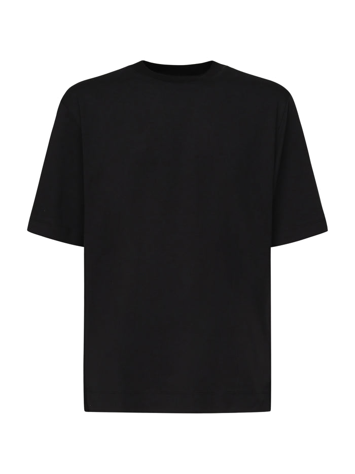 ZEGNA T-shirts and Polos Black Cotton Silk