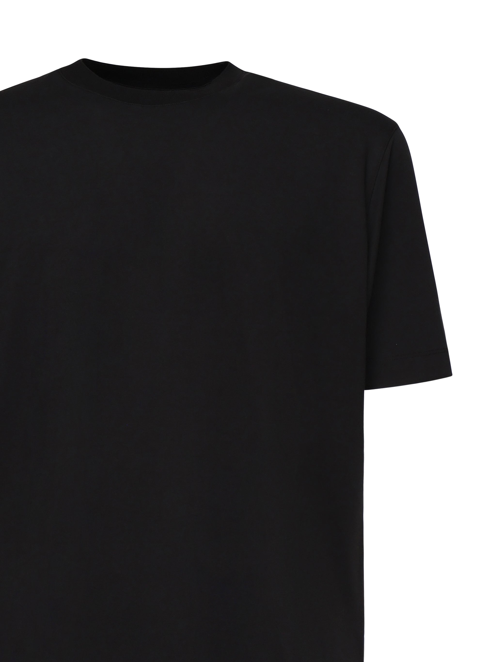ZEGNA T-shirts and Polos Black Cotton Silk